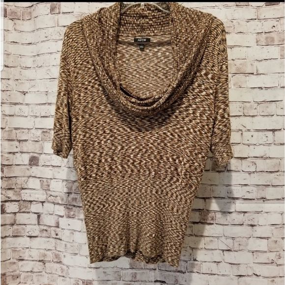 Apt 9 Tri Color Flowy Cowl Neck Sweater - Picture 8 of 8